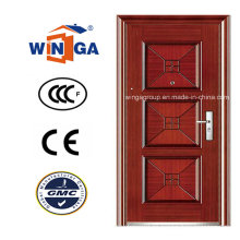 Top Design Puertas de panel de metal de seguridad de acero inoxidable (WS-89)